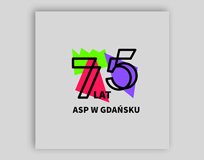 logo 75 lecia Akademii Sztuk Pięknych w Gdańsku