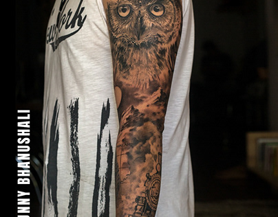 Owl Tattoo By Sunny Bhanushali