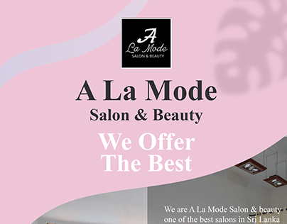 "A La Mode" Digital Marketing Project + Branding