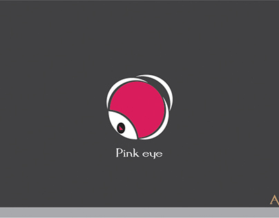 creative pink eye logo