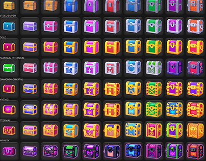 Free 100 Reward chests asset pack for games