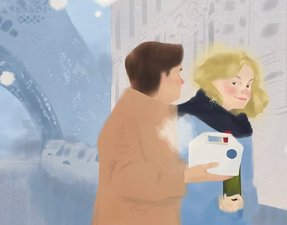 Once upon a Winter Holidays. Winter illustration series