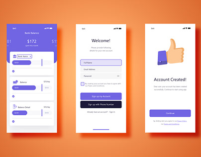 Banking App UI Designs