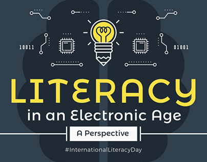 Banner/Infographic Design-Literacy in an Electronic Age