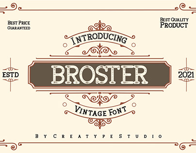 Broster Font Preview