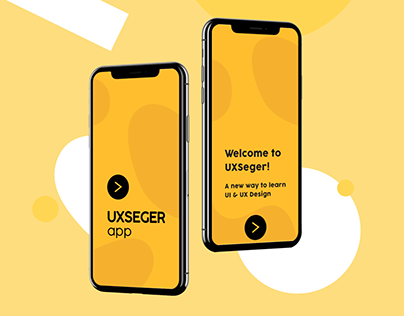 UXSEGER Educational Mobile App - IPHONE MOCK UP
