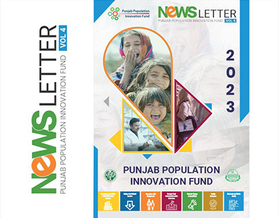 NewsLetter Design for Punjab Population Innovation Fund