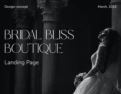 Landing page for a wedding dress shop | Design concept