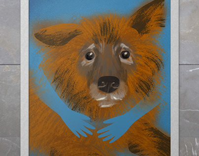 Portrait of the dog Krym (poster)