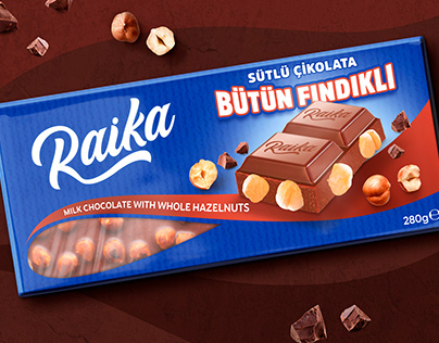Milk Chocolate With Whole Hazelnut Packaging Design