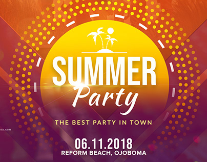 Summer Party A4 Poster Design