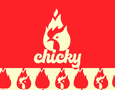 chicky brand - fried chicken brandig - logo