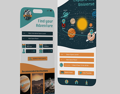 Space Tourism App Design