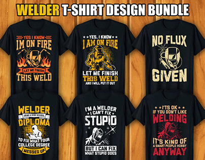 Welder T-shirt Design Bundle
