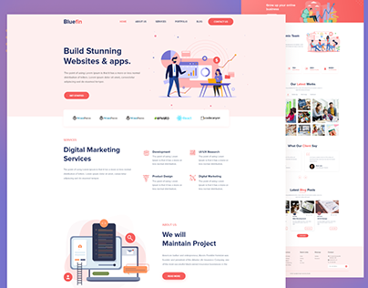 Bluefin - Creative Agency Landing Page