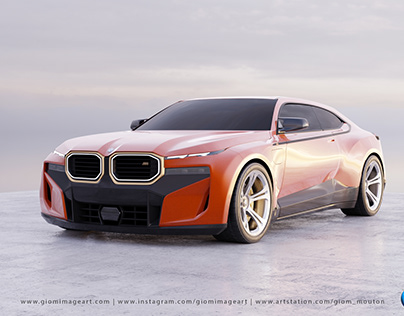 Design study BMW XM into sports car proportions