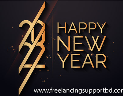 Free Happy new year 2022 background design vector