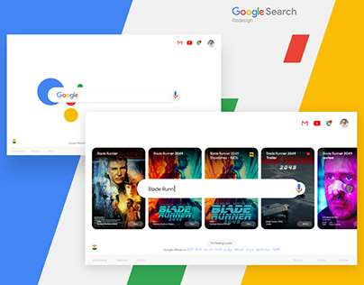 Google search redesign concept