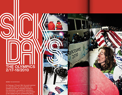 Regular feature design Snowboarder magazine
