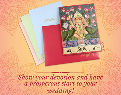 Ganesh Ji Theme Hindu Wedding Card