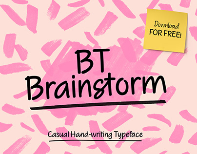 BT Brainstorm - Free Casual Hand-writing Typeface