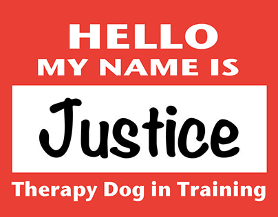 Justice Therapy Dog Card