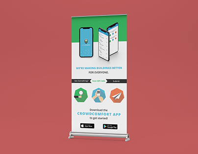 Rollup-Banner: CrowdComfort App Promo