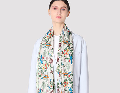Hand-Printed Cashmere Shawls & Scarves