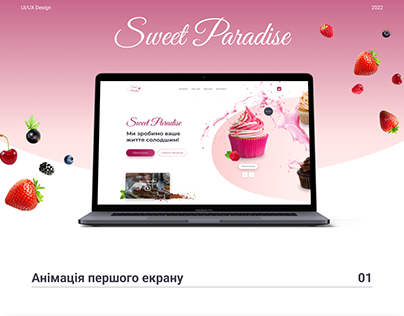 Landing page Sweet Paradise (cake/food)