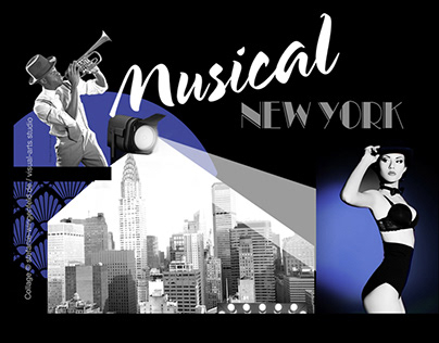 Collage "Musical New York" / Editorial Illustration