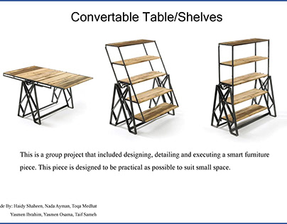 Furniture Design: Convertable Table/Shelves