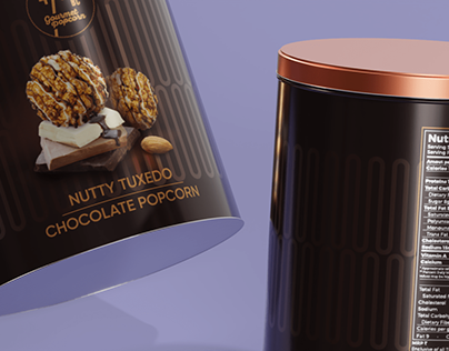 4700 BC | Chocolate Popcorn Tin Packaging Design