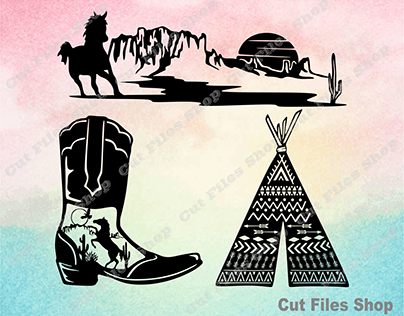 Wild West for cutting machines, DXF for silhouette