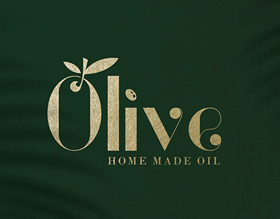 Olive typography concept logo design.