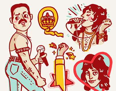 Freddie Mercury Print + Sticker Pack