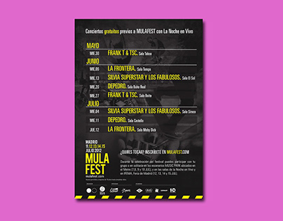 Poster Music Festival Mulafest 2012