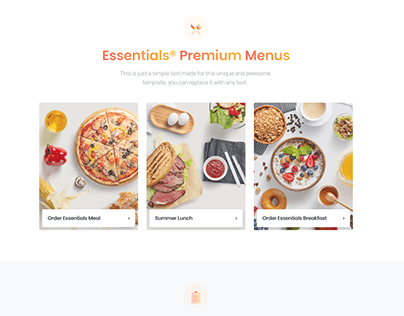 a food delivery service website