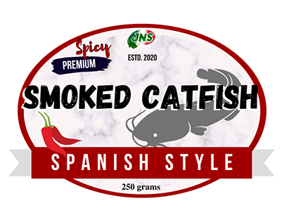 JNS Catfish in a bottle Product Label