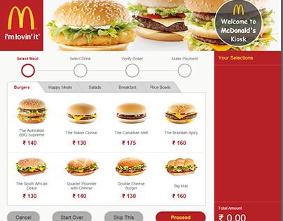 McDonald's Kiosk Interface Design
