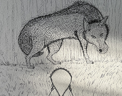 WIP Fineliner_red riding hood