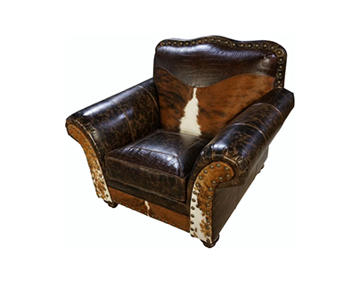 Small Leather Ottoman