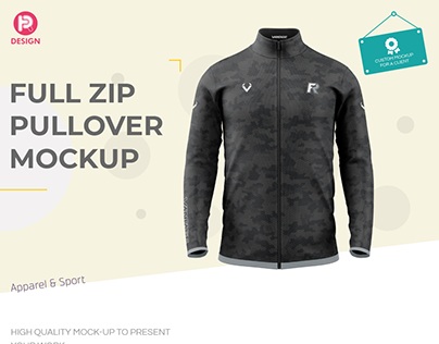 Full Zip Pullover Jacket Mockup