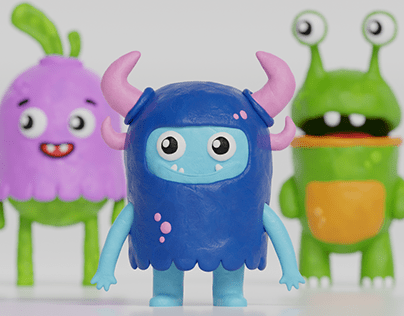 Clay Monsters - 3d Character Design