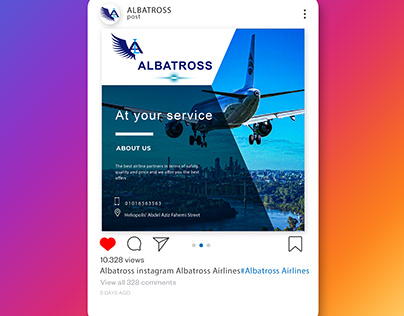 Social media posts for Albatross Airlines