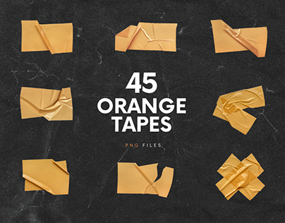 45 Orange Textured Packaging Torn Tapes