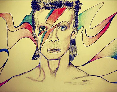 David Bowie Illustration Portrait