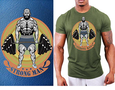 Strong Man T-Shirt Design
