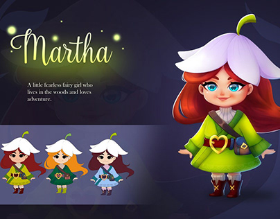 Magic Girl Martha Design and Spine2d Animation