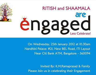 Ritish - Shaamala Wedding Card