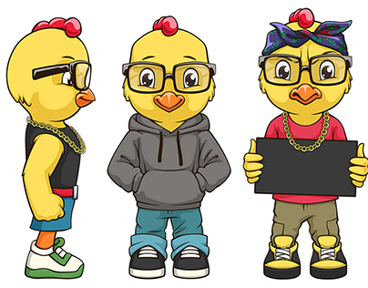 Chick Mascot in different poses